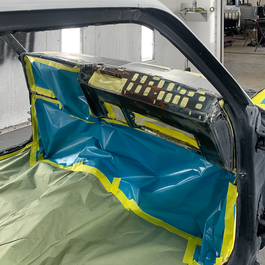 1972 Chevy Nova dash ready for primer